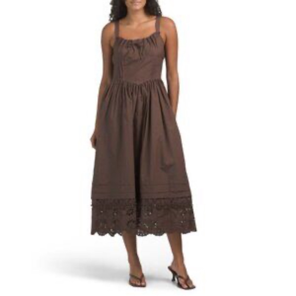 NWOT Ann Taylor Loft Midi Brown Dress Size 6